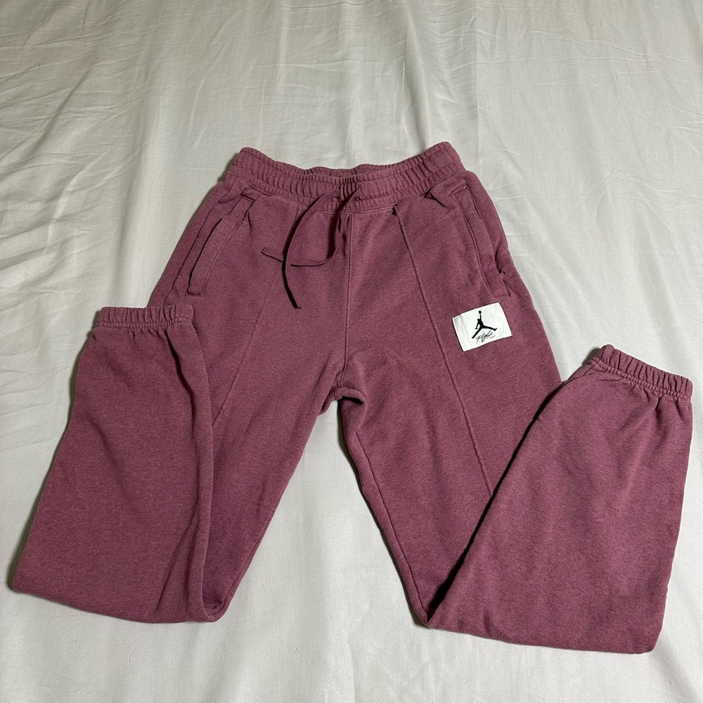 Air Jordan Dark Pink Joggers with zipper pockets